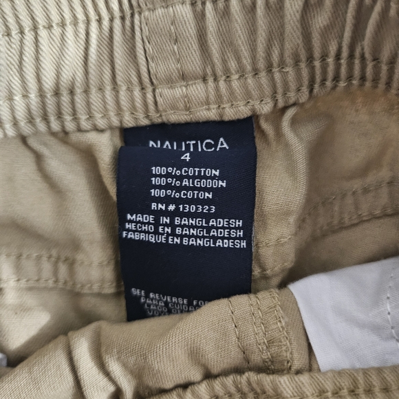 Nautica Kids Tan Joggers with Elastic Waist - Picture 3 of 3